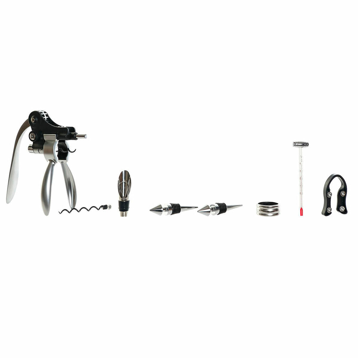 Set of Wine Accessories DKD Home Decor Bamboo Stainless steel Light