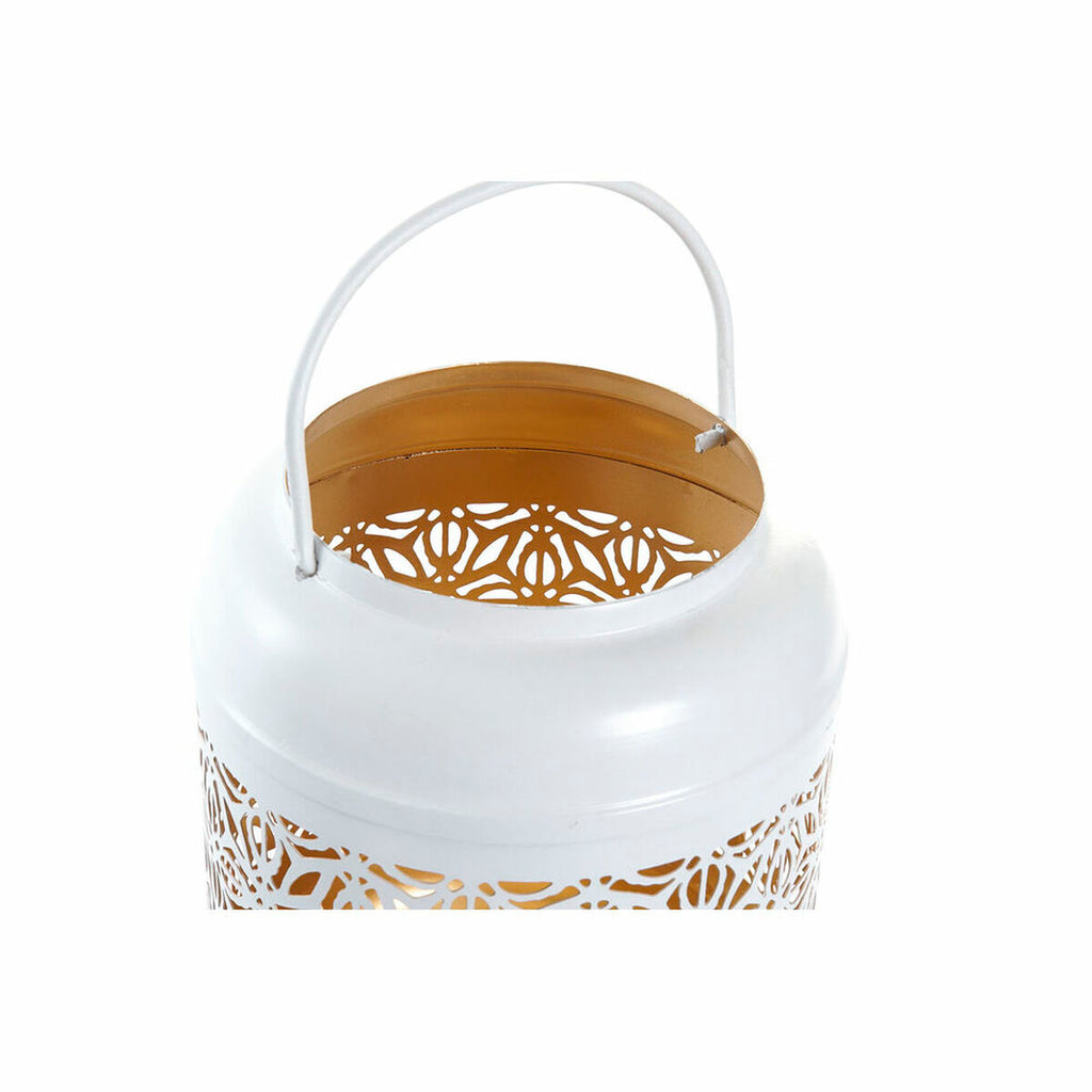 Lantern DKD Home Decor White Orange Golden Aluminium Plastic 15 x 15 x