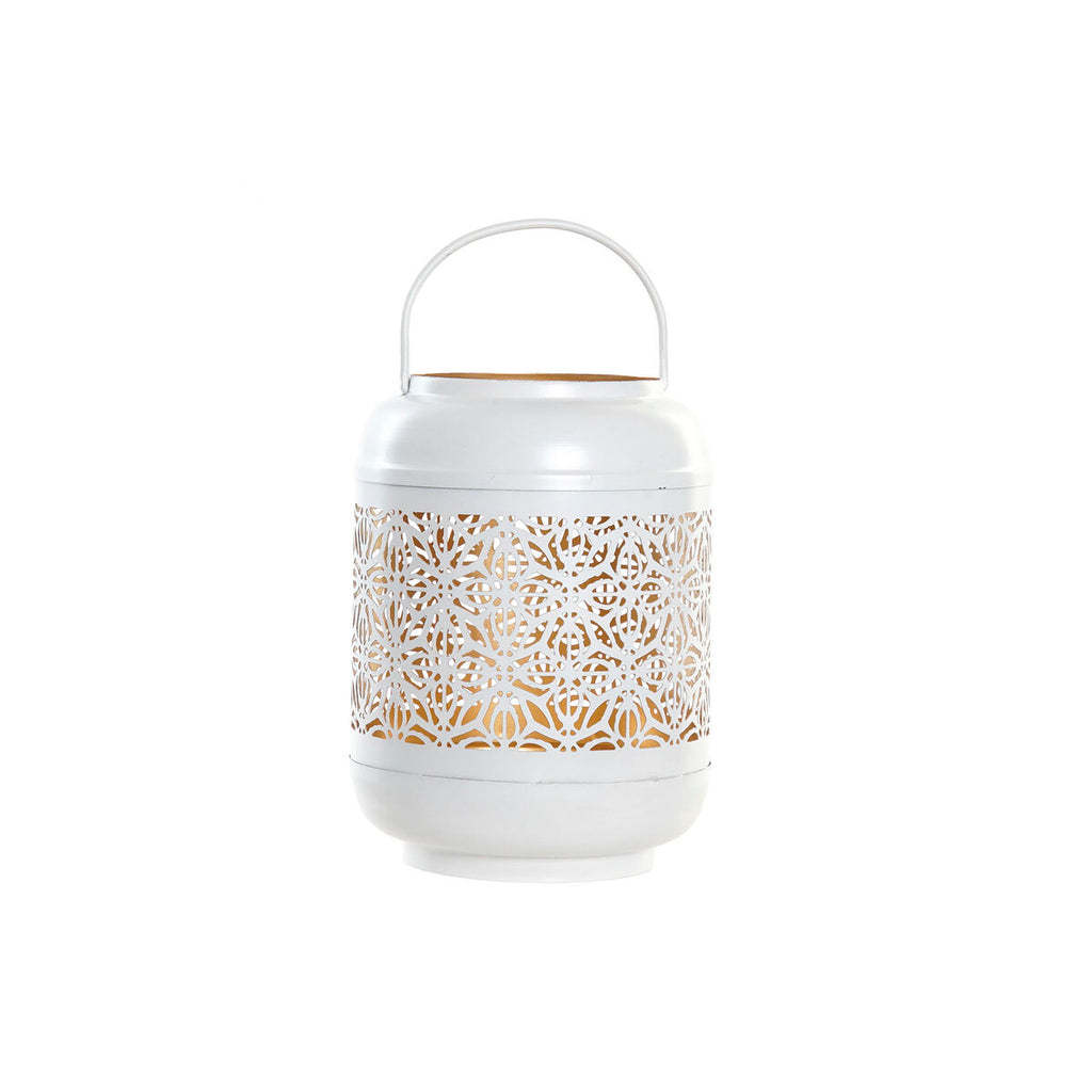 Lantern DKD Home Decor White Orange Golden Aluminium Plastic 15 x 15 x