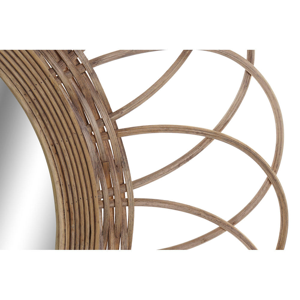 Wall mirror DKD Home Decor Natural Brown Bali 77 x 2 x 77 cm