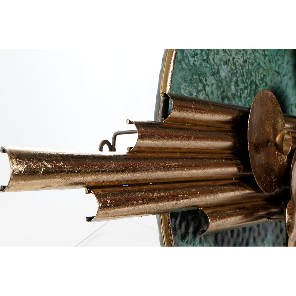 Wanddekoration DKD Home Decor Goldmetallgrün (118,7 x 10 x 64 cm)