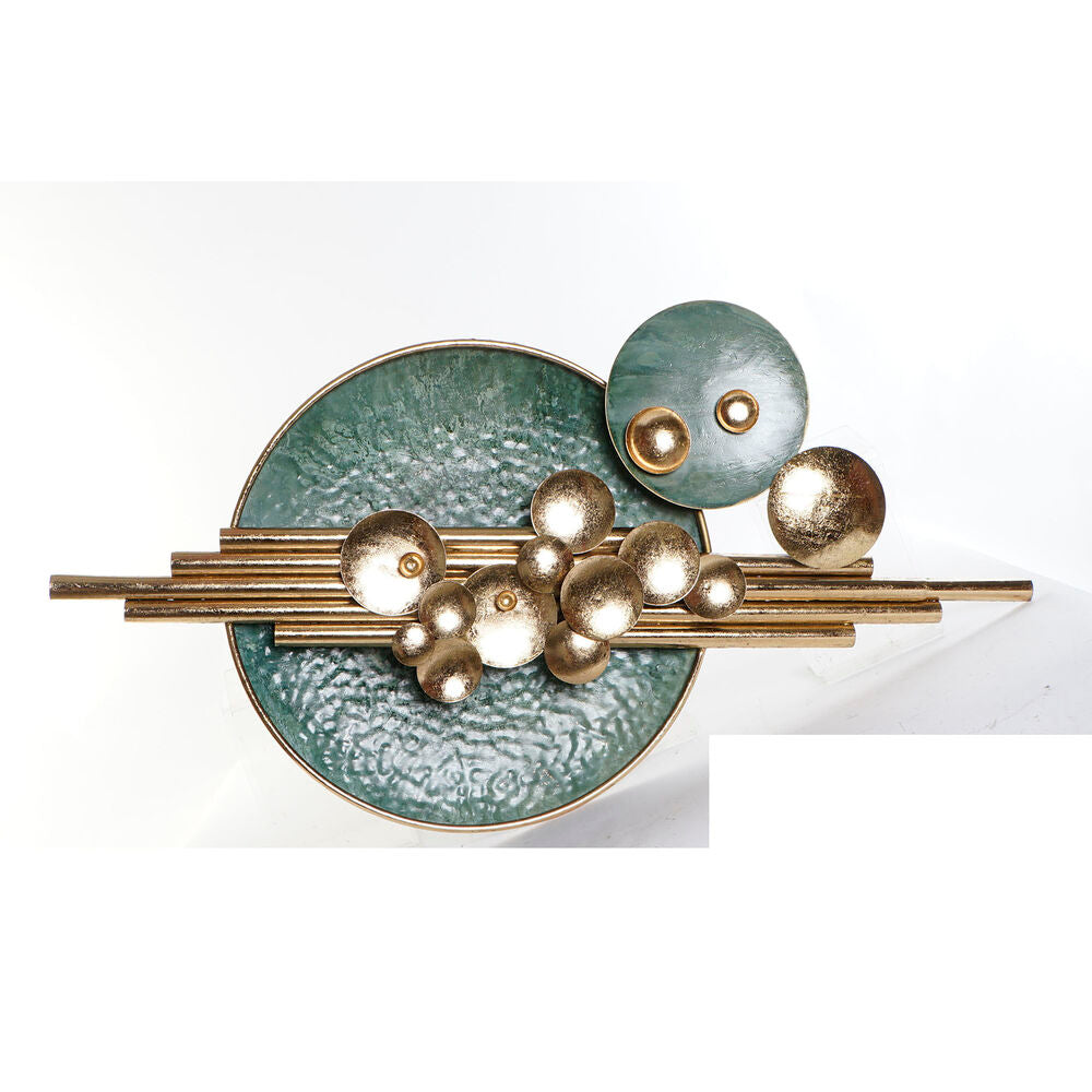Wanddekoration DKD Home Decor Goldmetallgrün (118,7 x 10 x 64 cm)