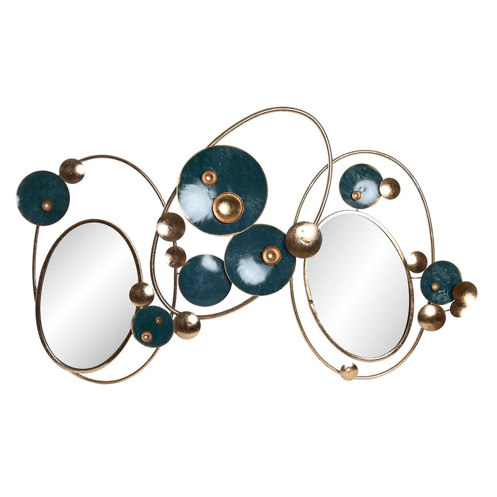 Wall Decoration DKD Home Decor Mirror Golden Metal Green (123 x 6.4 x