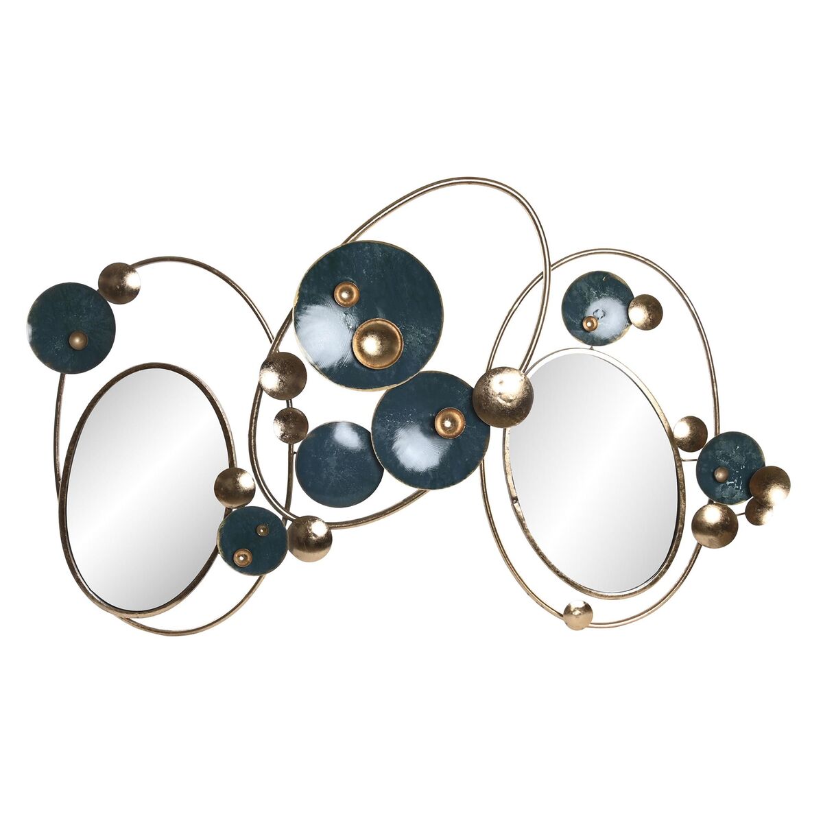 Wall Decoration DKD Home Decor Mirror Golden Metal Green (123 x 6.4 x