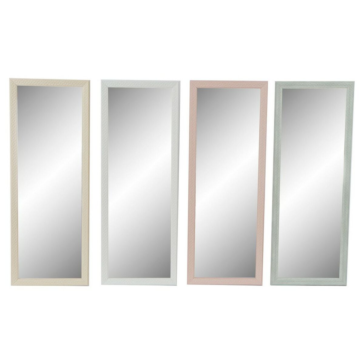 Wall mirror DKD Home Decor Crystal polystyrene Plastic White Green