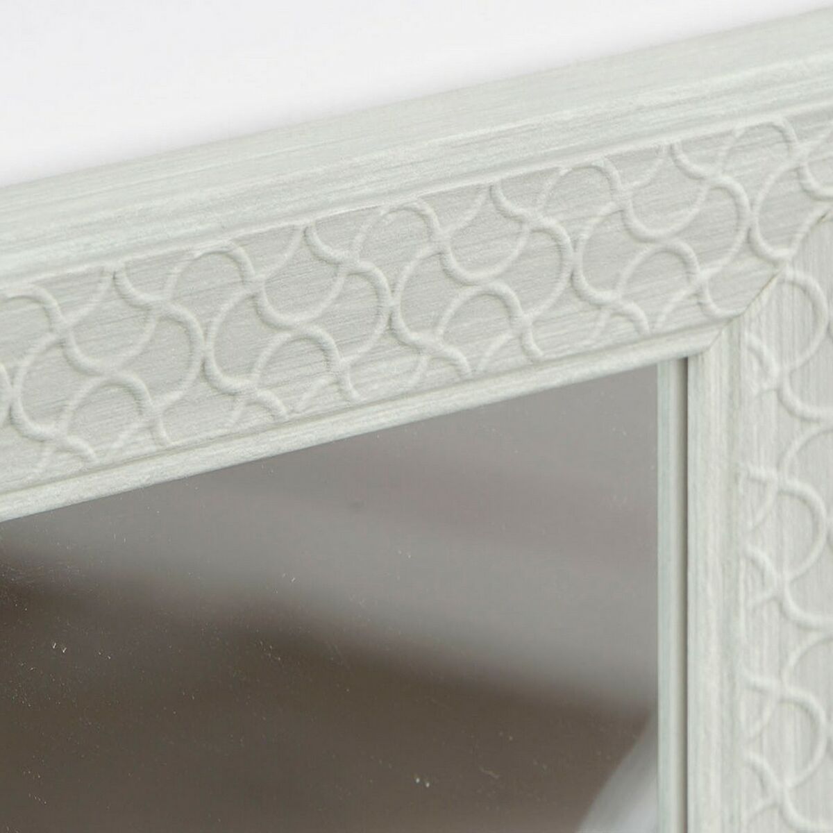 Wall mirror DKD Home Decor Crystal polystyrene Plastic White Green