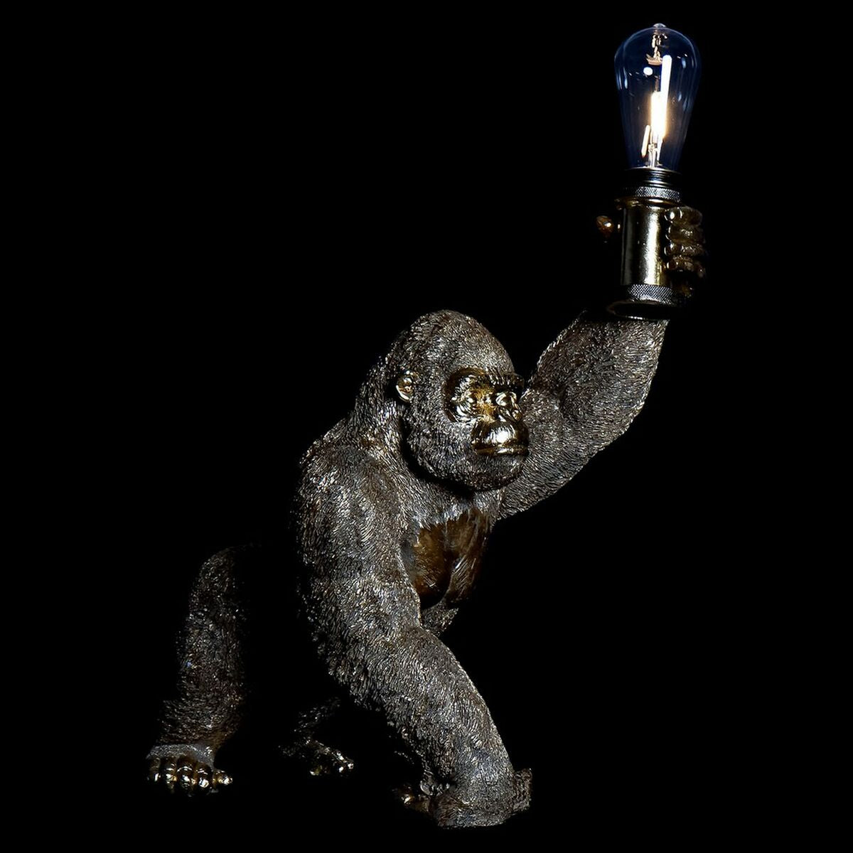 Desk lamp DKD Home Decor Resin 220 V Golden 50 W Gorilla (39 x 31.5 x