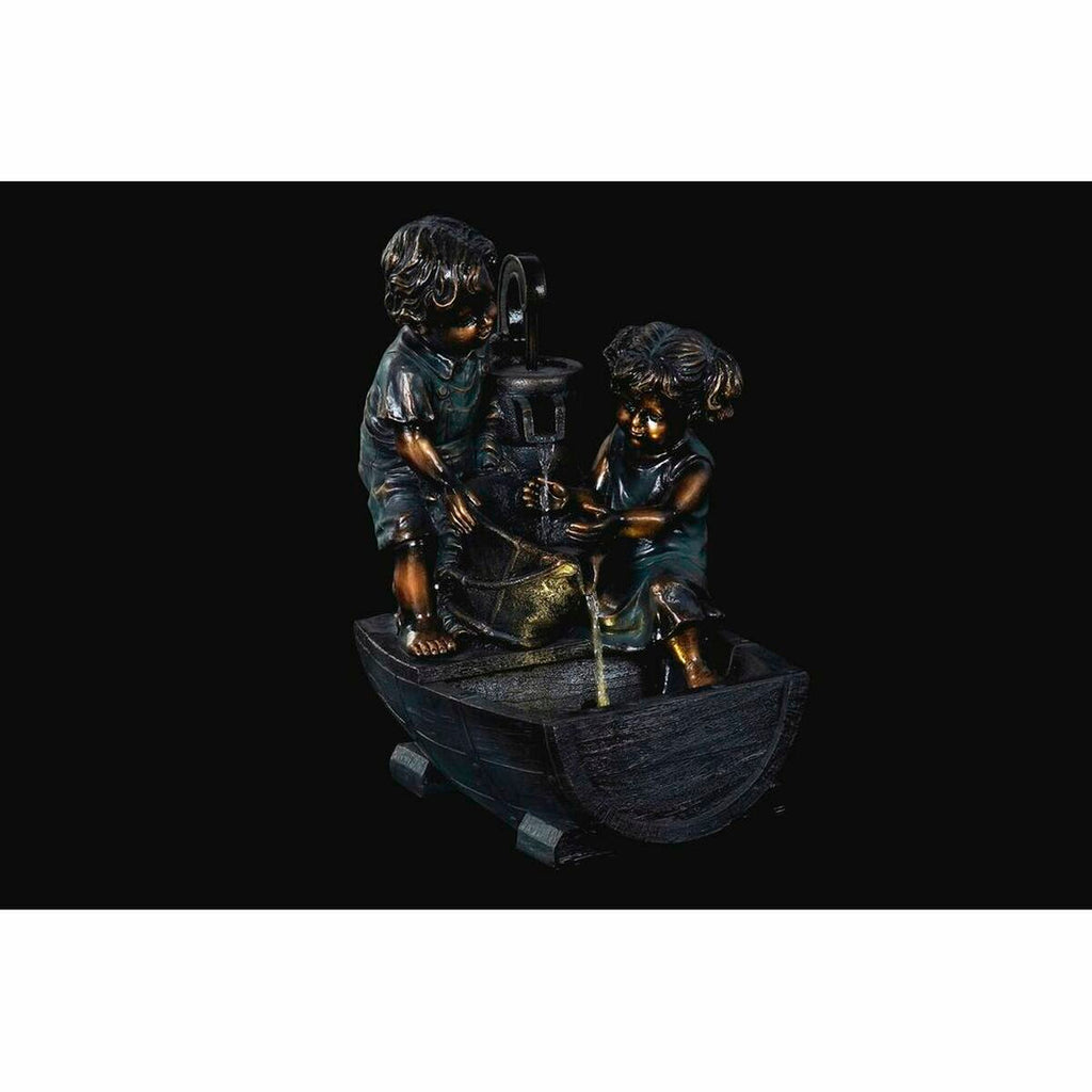 Garden fountain DKD Home Decor Bronze Resin Boys (44 cm)