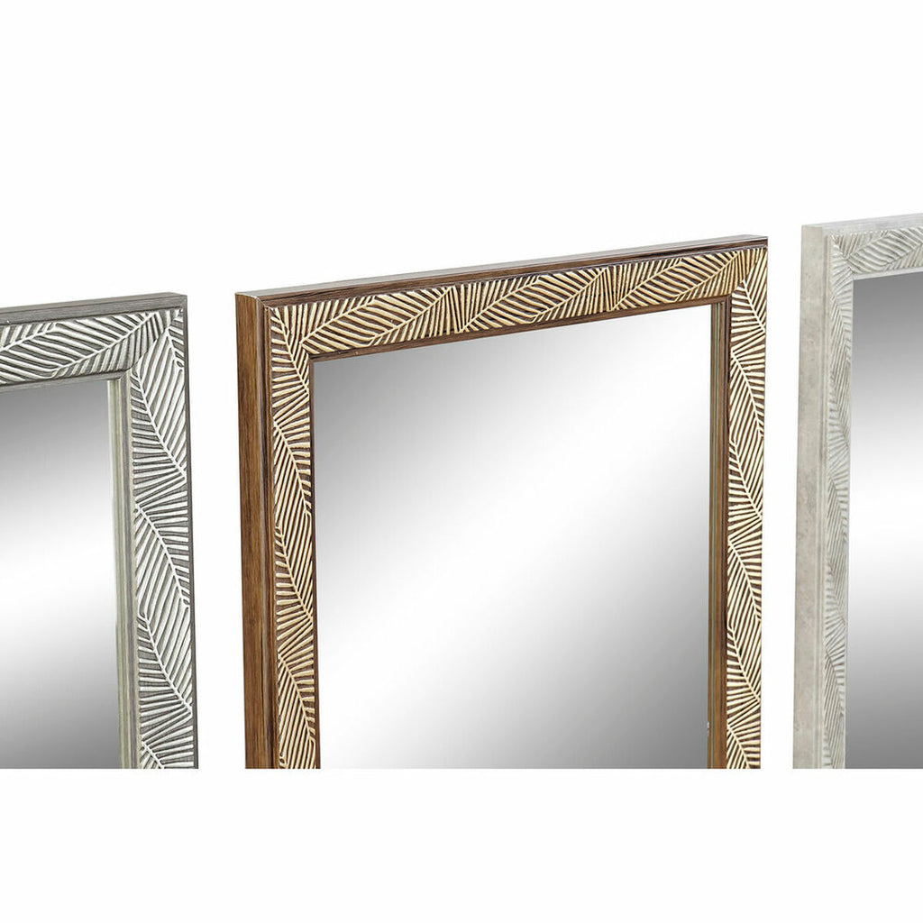 Wall mirror DKD Home Decor 35 x 2 x 125 cm Crystal Natural Grey Brown