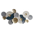 Wall Decoration DKD Home Decor Blue Golden Metal White Circles (135,3