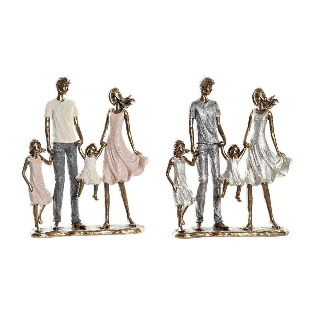 Dekorative Figur DKD Home Decor 20,5 x 7,5 x 24,5 cm Kupfer Familie (2