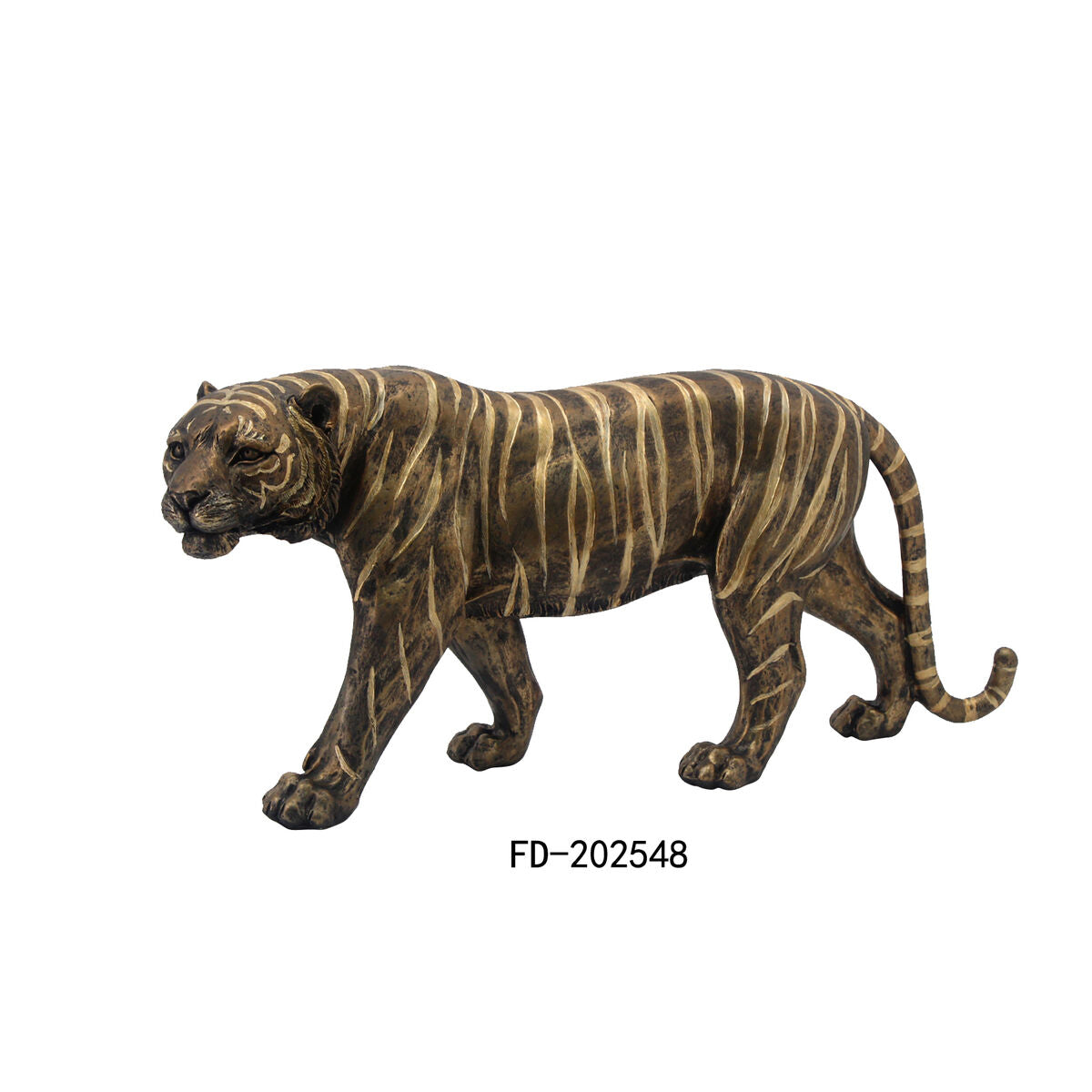 Decorative Figure DKD Home Decor 53 x 13,5 x 23,5 cm Tiger Golden