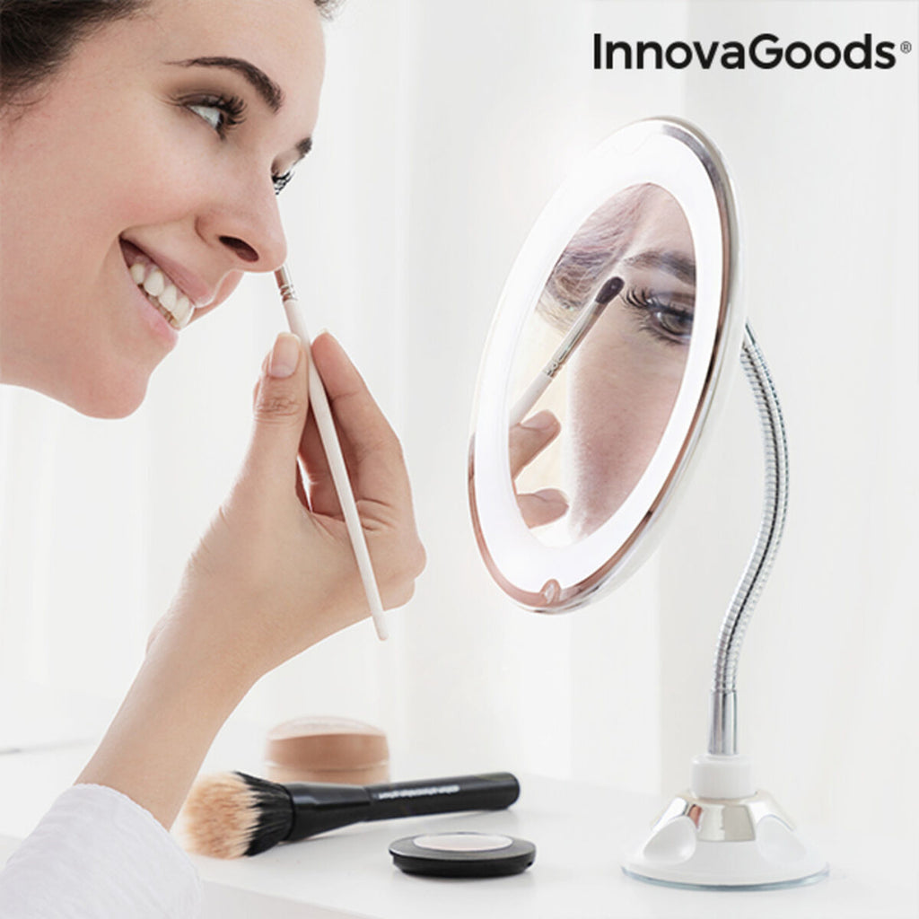 LED magnifying mirror with Flexible Arm and Suction Pad Mizoom