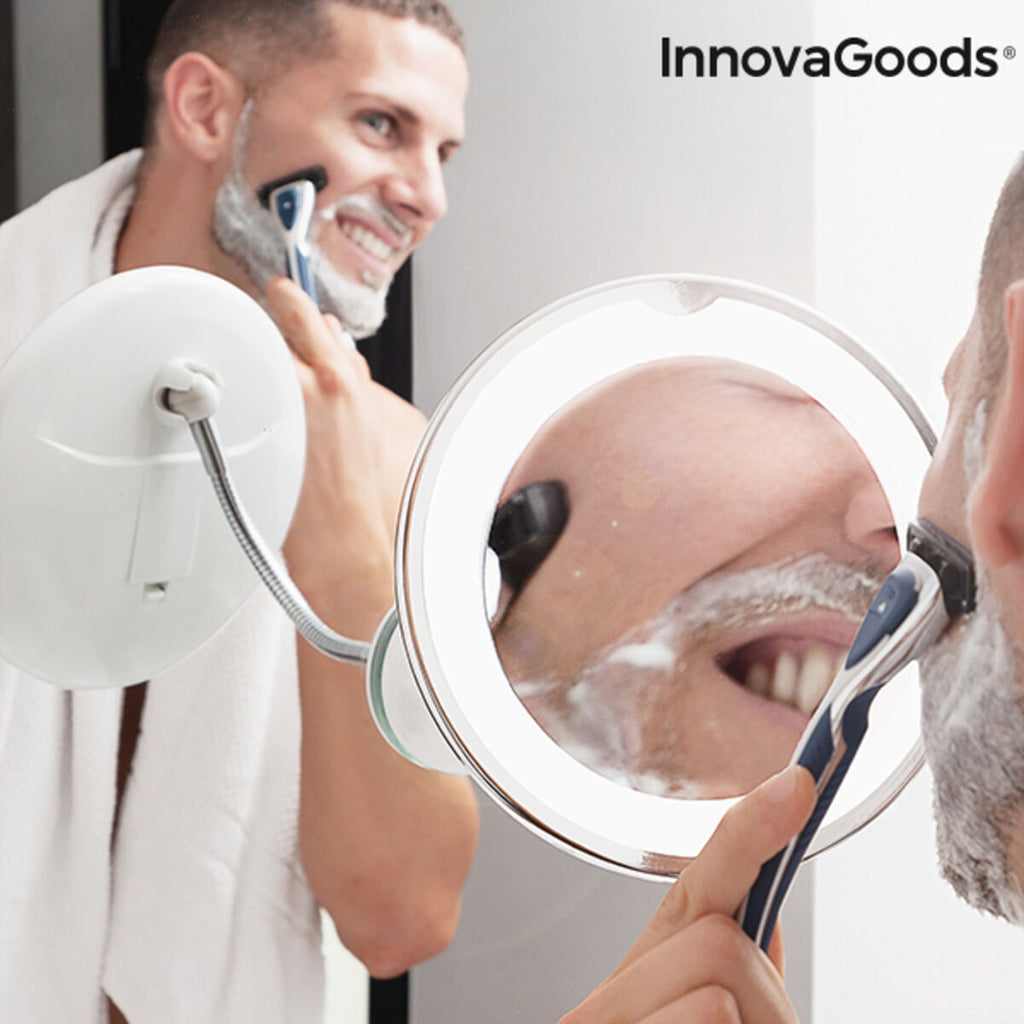 LED magnifying mirror with Flexible Arm and Suction Pad Mizoom