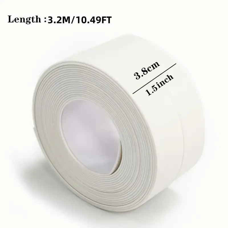 1 Roll of Waterproof White PVC Self-Adhesive Tape - Perfect for