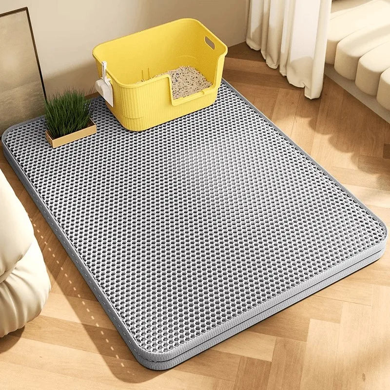 Extra Large Cat Litter Mat Heavy Duty Waterproof 2 Layer Non Slip