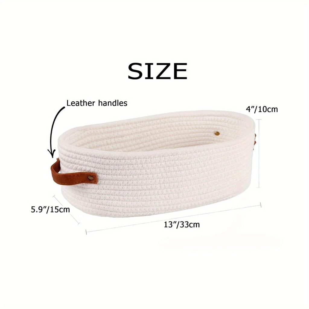 1 multifunctional woven storage basket with dual handles - perfect for