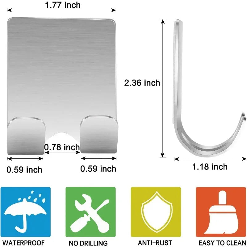 2pcs Razor Holder 304 Stainless Steel Men Shaving Shaver Razor Stand