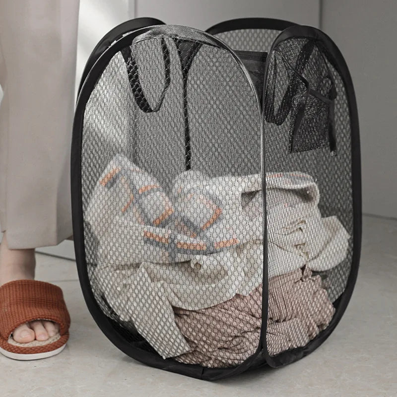 Folding Laundry Basket Organizer for Dirty Clothes Bathroom Clothes