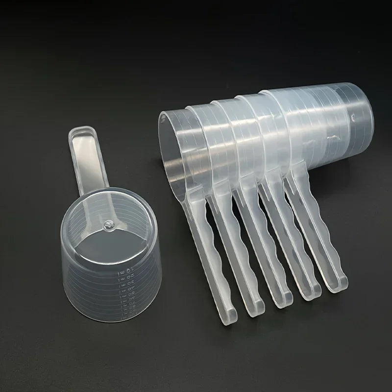 1pc Transparent Pet Measuring Spoon With Scale Plastic Dog Cat Feeding