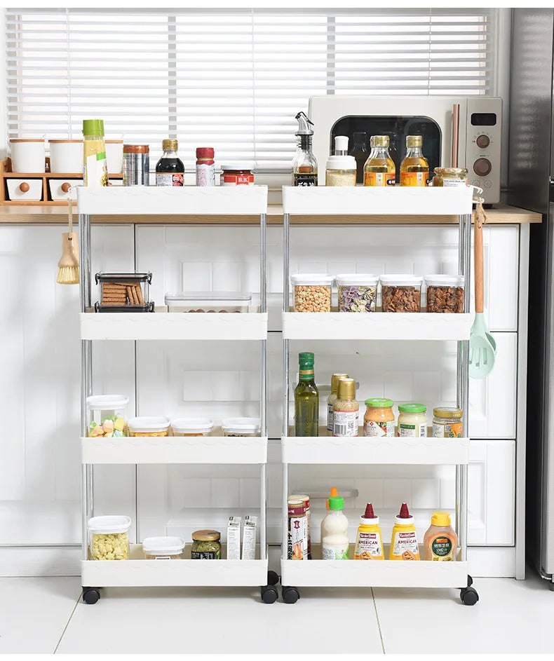 Sewing storage rack, mobile storage rack, kitchen refrigerator,