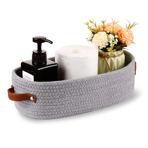 1 multifunctional woven storage basket with dual handles - perfect for