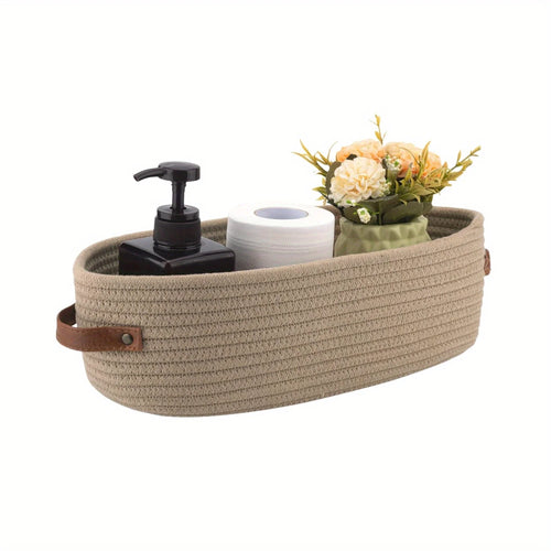 1 multifunctional woven storage basket with dual handles - perfect for