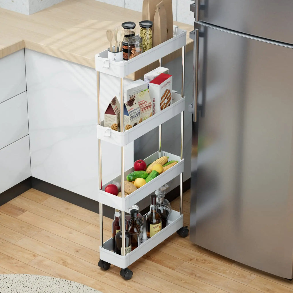Sewing storage rack, mobile storage rack, kitchen refrigerator,