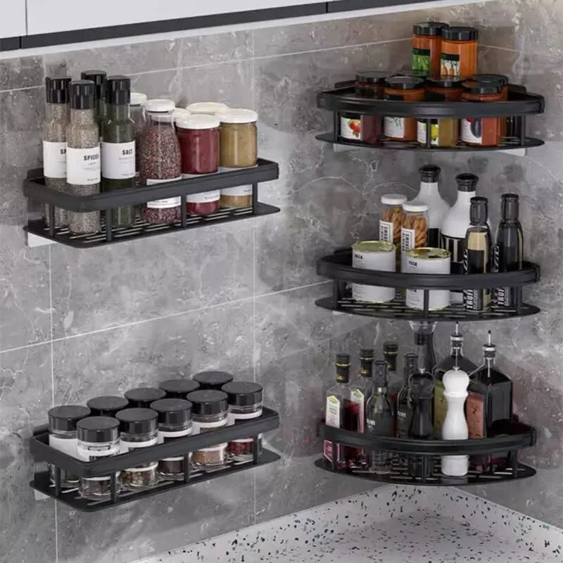 Bathroom Storage Rack, Bathroom Shelves, No-Drill Wall Mount Corner