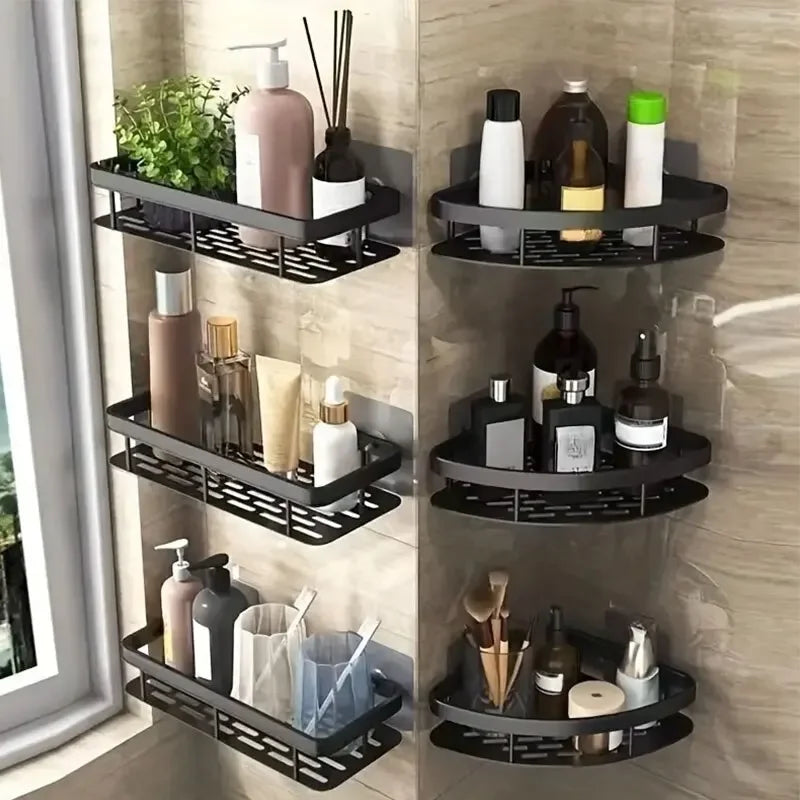 Bathroom Storage Rack, Bathroom Shelves, No-Drill Wall Mount Corner