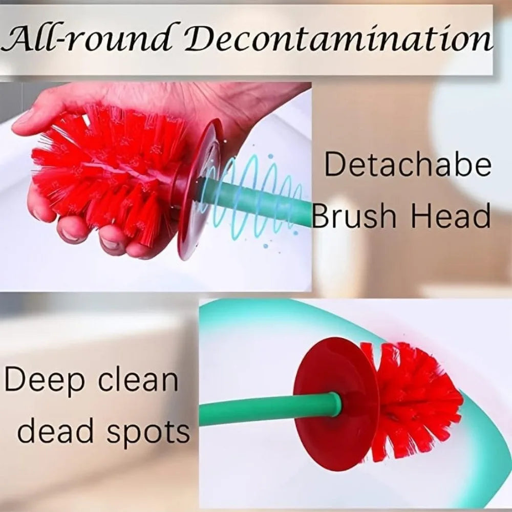 Toilet Brush Toilet Cleaning Brush Plastic Soft Bristle Wall-Mounted