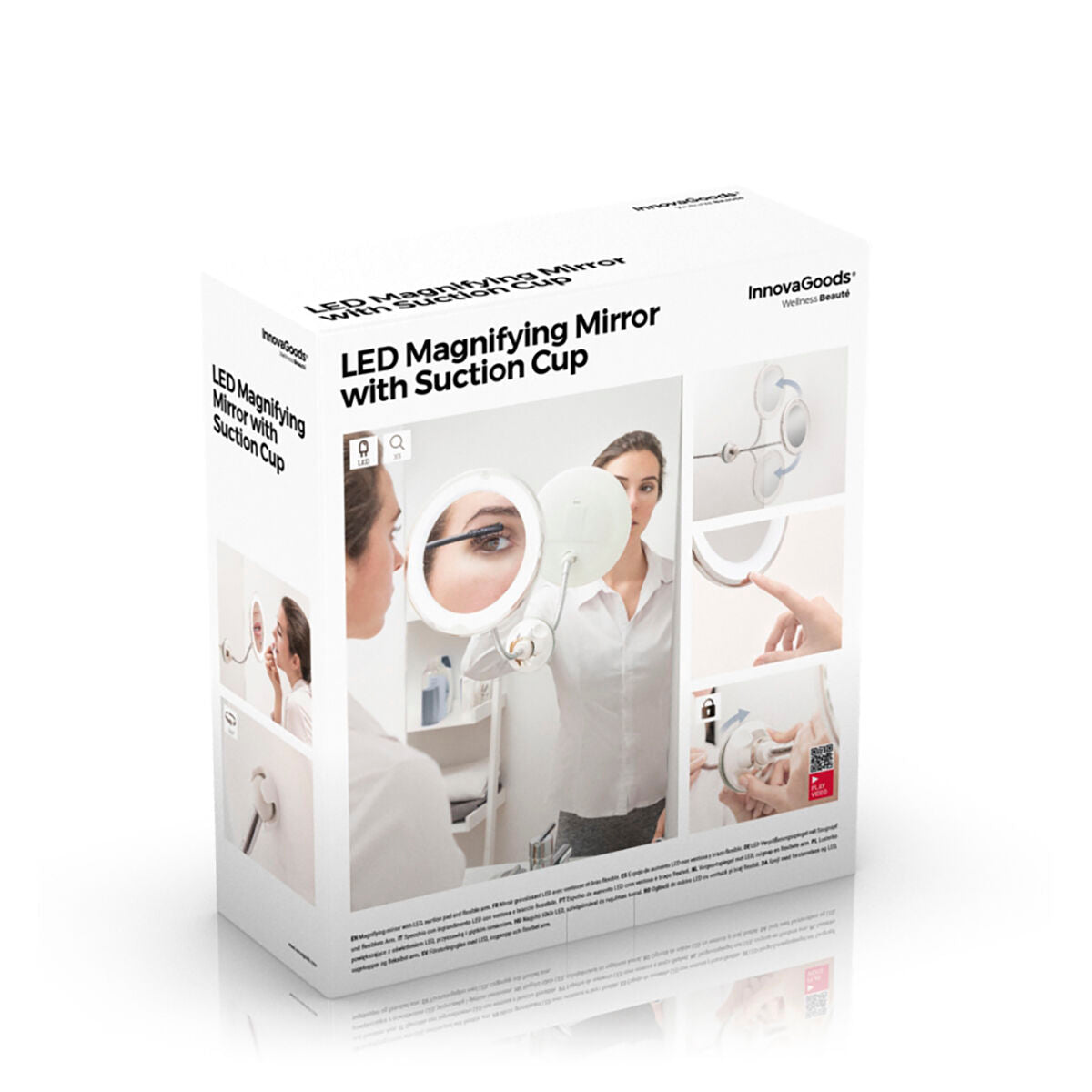 LED magnifying mirror with Flexible Arm and Suction Pad Mizoom