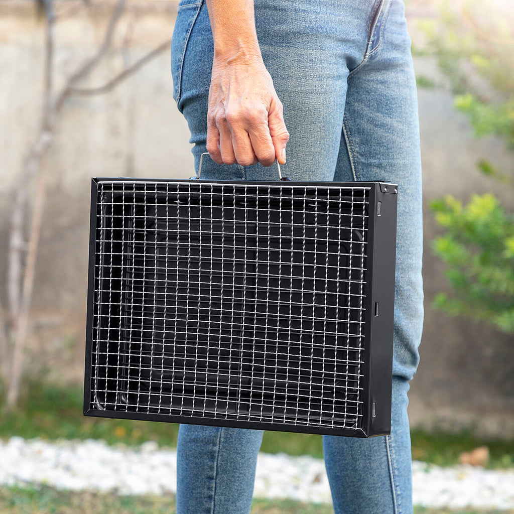 Faltbarer, tragbarer Grill zur Verwendung mit Holzkohle BearBQ InnovaGoods